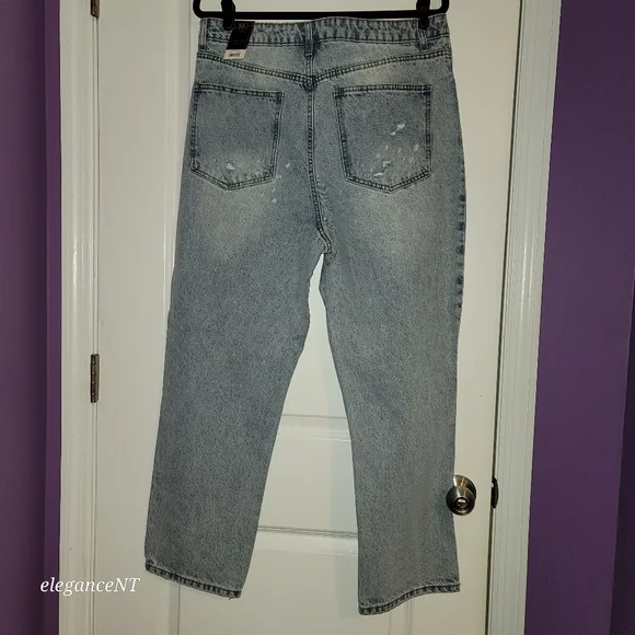 No Boundaries Super High-Rise Straight Leg Light Blue Jeans Sz: 17 - Picture 8 of 9